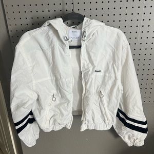 White Windbreaker